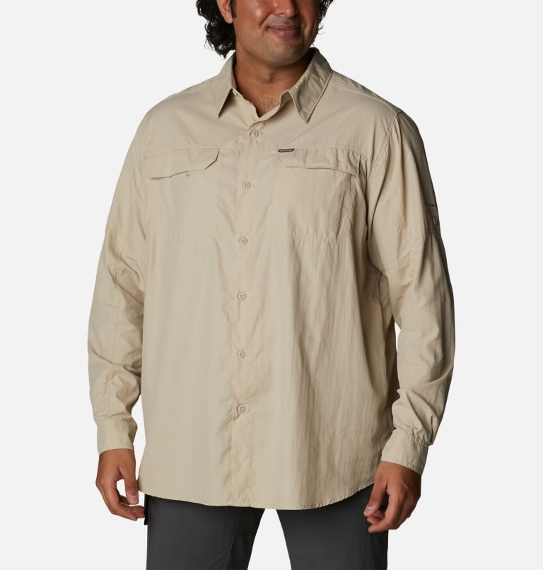 Men\'s Columbia Silver Ridge 2.0 Long Sleeve Shirts Khaki | Plus Size CA-A3610